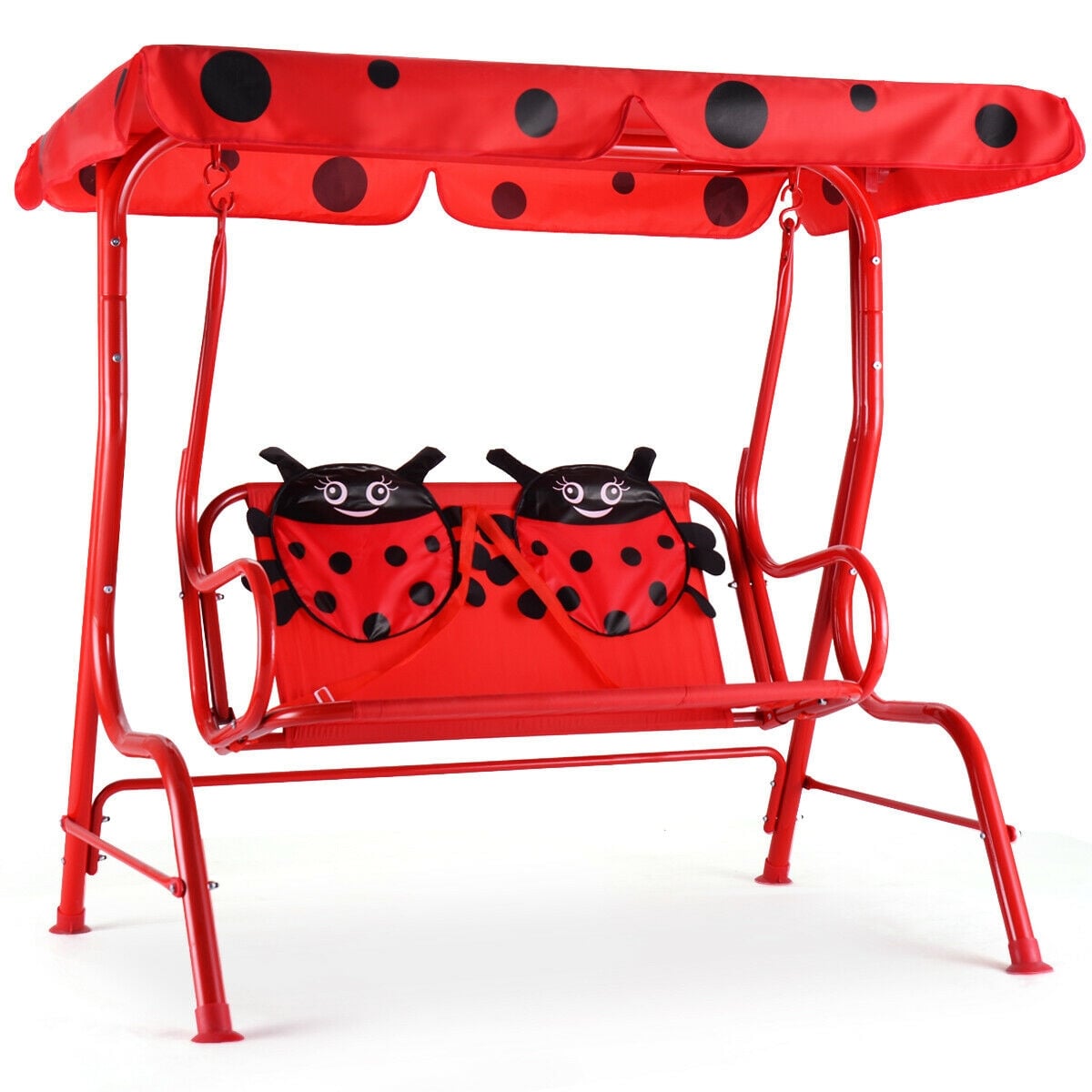 Banc balançoire de terrasse pour enfants 2 places avec auvent