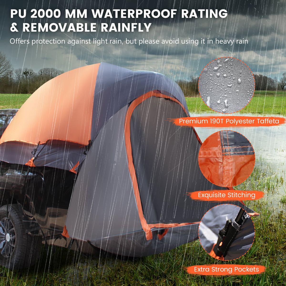 2 Person Portable Pickup Tent with Carry Bag-L-Tents-DECOROLALA