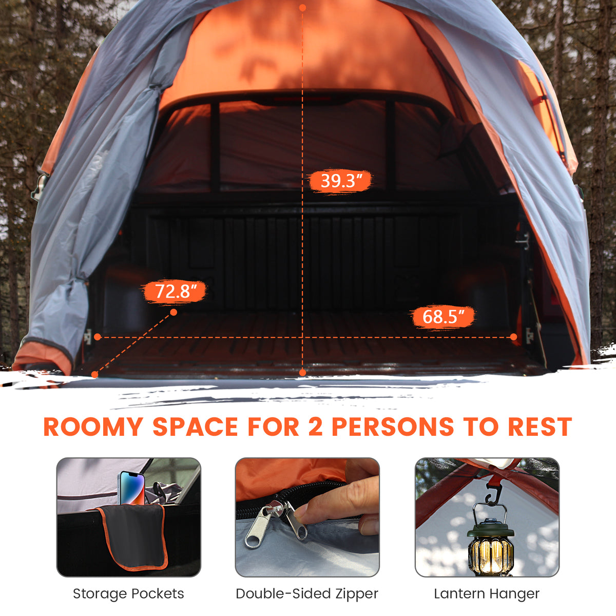 2 Person Portable Pickup Tent with Carry Bag-M-Tents-DECOROLALA