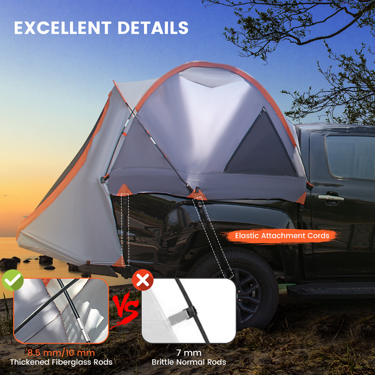 2 Person Portable Pickup Tent with Carry Bag-M-Tents-DECOROLALA