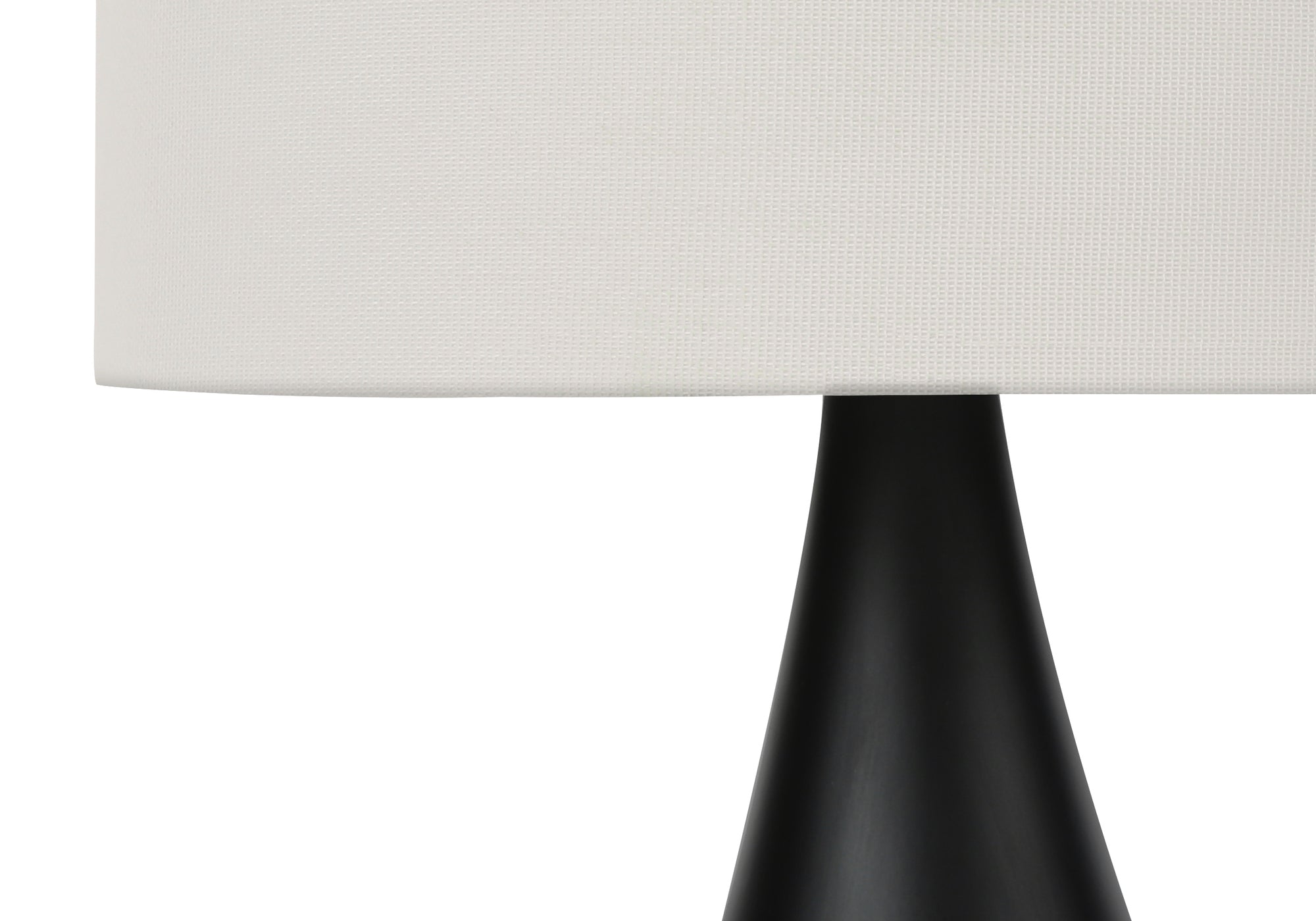 2-Piece 18" Table Lamp Set, Black Metal Base, Ivory Shade-Lighting-DECOROLALA