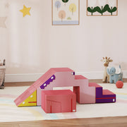 2-Piece Climbing Foam Blocks for Toddlers - Pink Soft Play Set-Toys & Games > Baby & Toddler Toys > Kids Gym & Playmats-DECOROLALA