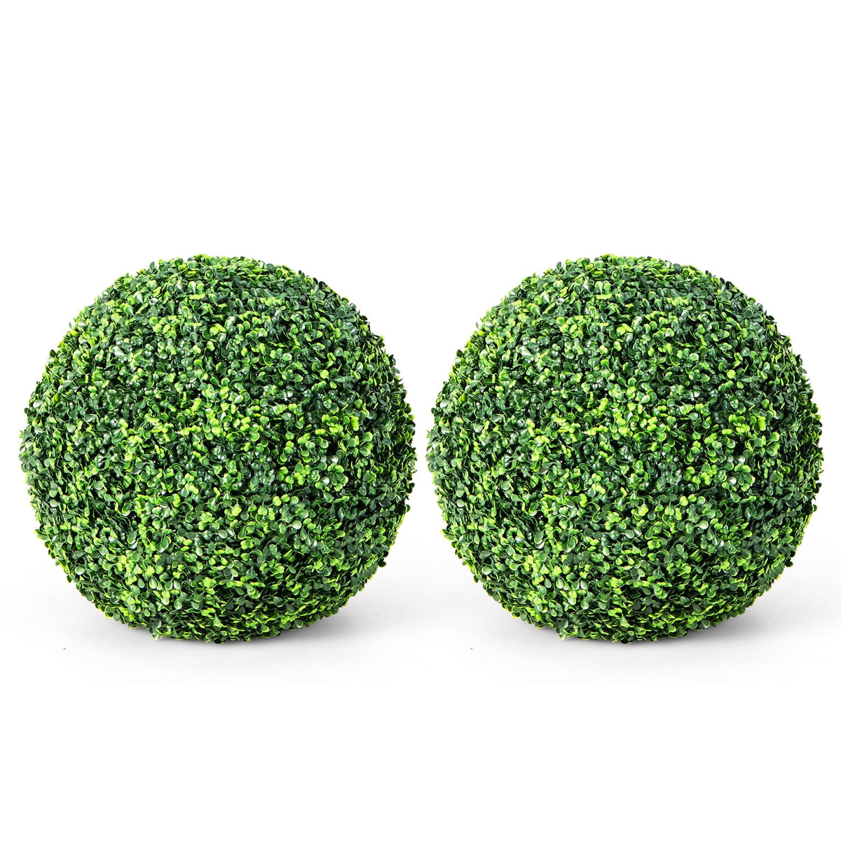 2 Pieces 19 Inch Artificial Topiary Balls Faux Boxwood Ball Plants-Artificial Plants-DECOROLALA