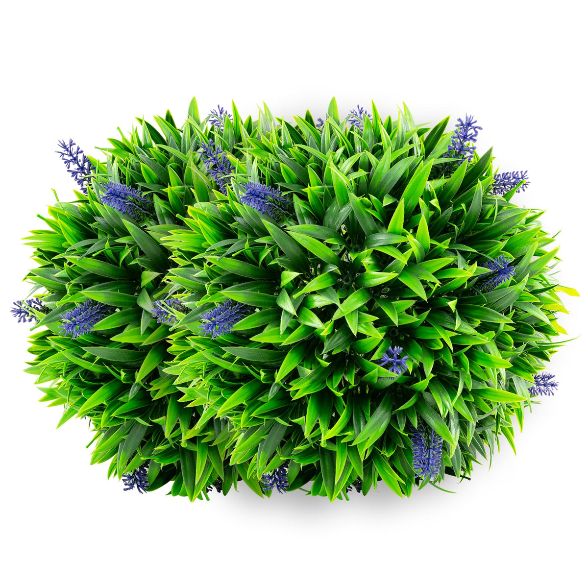 2 Pieces Artificial Lavender Topiary Balls with Flowers-Artificial Plants-DECOROLALA