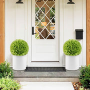 2 Pieces Artificial Plant Topiary Balls Faux Boxwood Decorative Balls-Green-Artificial Plants-DECOROLALA