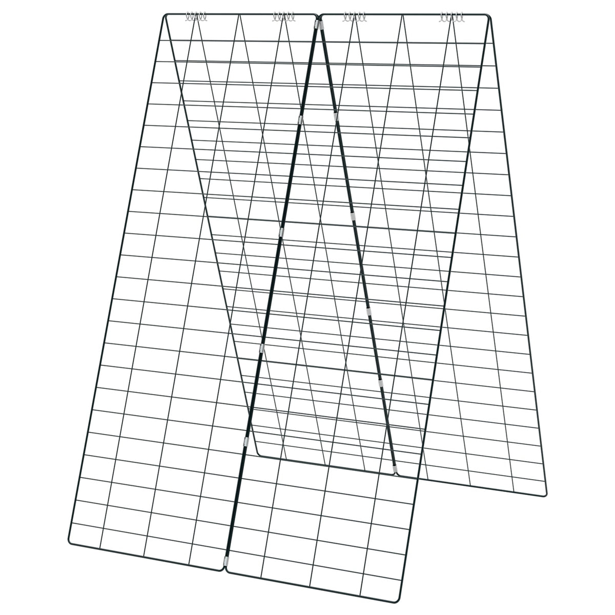 2 Pieces Foldable A-Frame Trellis Plant Supports with Twist Ties-Green-Plant Supports-DECOROLALA