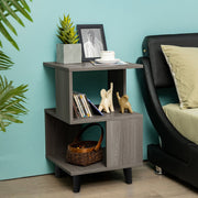 2 Pieces Wooden Modern Nightstand Set with Legs for Living Room-Nightstands-DECOROLALA