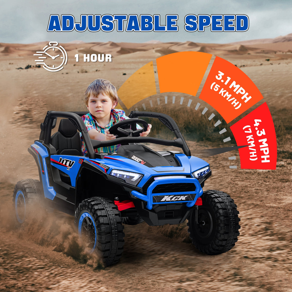 2 Seater 24V 7AH Ride on Truck, Electric Car for Kids w/ Spring Suspension, Remote Lights, Horn, Music-Toys & Games > Baby & Toddler Toys > Electric Ride-On Toys > Electric Toy Cars-DECOROLALA