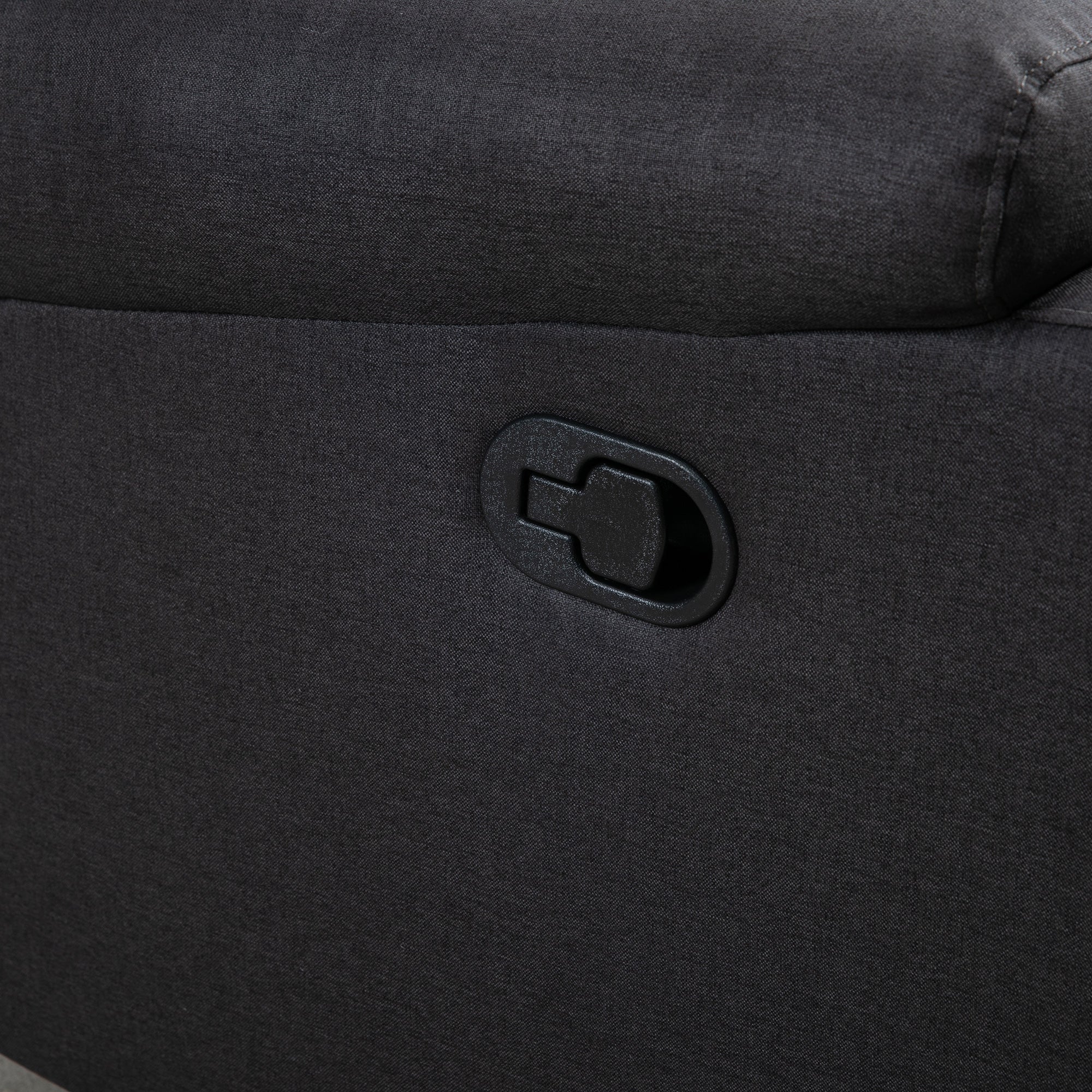 2 Seater Reclining Loveseat - Dark Grey Footrest-DECOROLALA