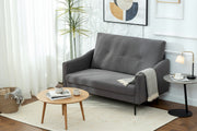 2 Seater Sofa Grey - Modern Button Tufted-DECOROLALA