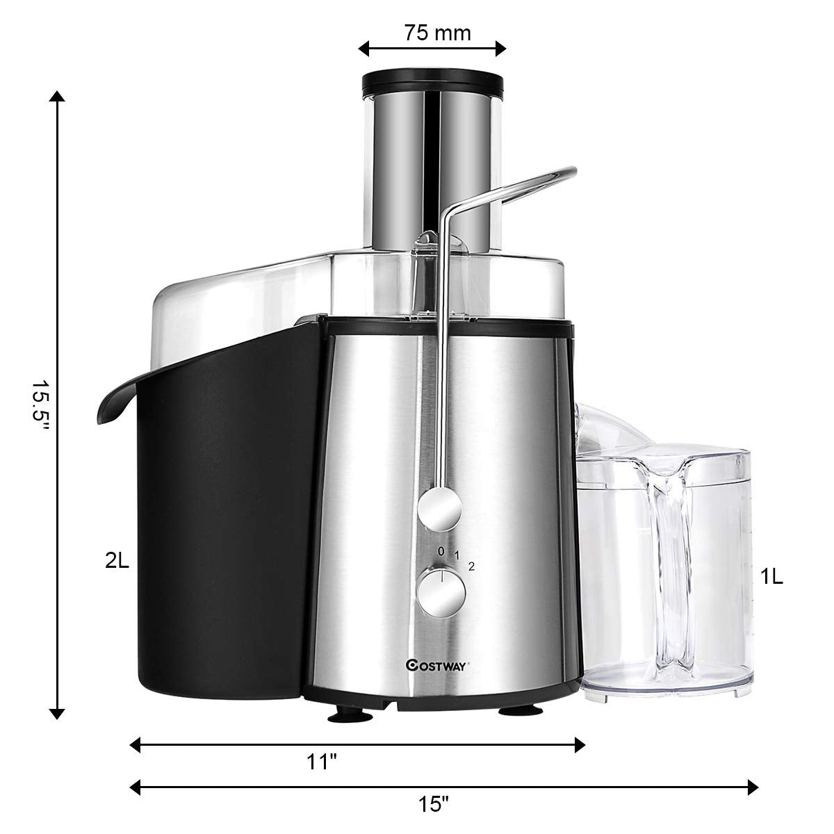 2 Speed Electric Juice Press for Fruit and Vegetable-Juicers & Coffee Machines-DECOROLALA