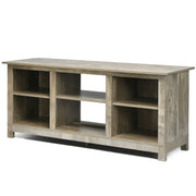 2-Tier 58 Inches TV Stand Entertainment Media Console Center-Gray-Entertainment Centers & TV Stands-DECOROLALA