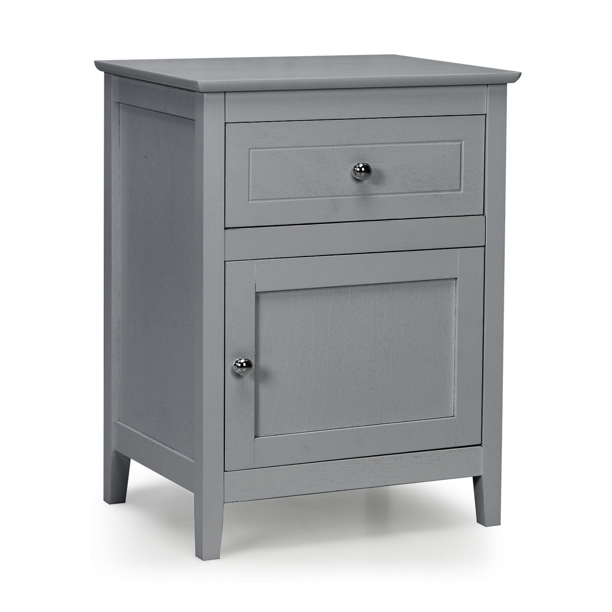 2-Tier Accent Table with Spacious Tabletop-Gray-Nightstands-DECOROLALA