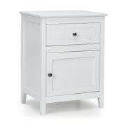 2-Tier Accent Table with Spacious Tabletop-White-Nightstands-DECOROLALA