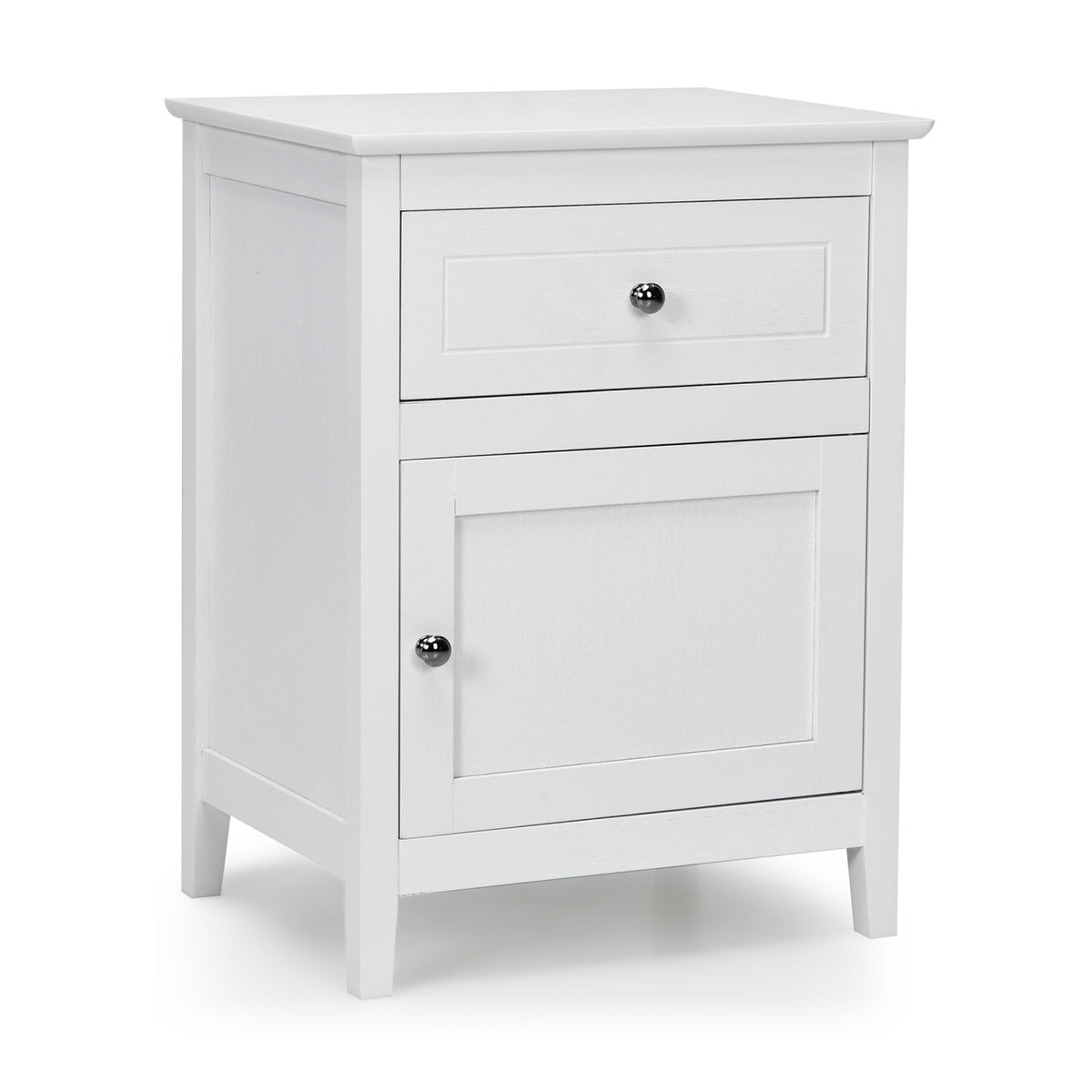 2-Tier Accent Table with Spacious Tabletop-White-Nightstands-DECOROLALA