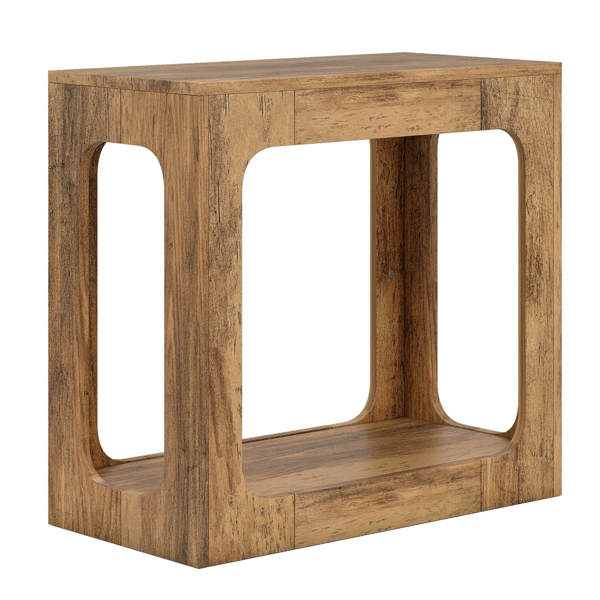 2-Tier End Table with Storage Shelf for Living Room-Oak-End & Side Tables-DECOROLALA