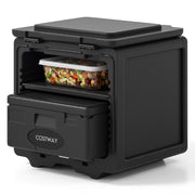 2 Tier Insulated Food Pan Carrier Food Warmer with Removable Tray and Box-Food Warmers & Burners-DECOROLALA