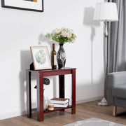 2-Tier Modern Compact End Table with Storage Shelf-Espresso-End & Side Tables-DECOROLALA