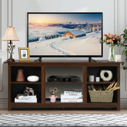 2-Tier TV Stand Entertainment Console for 65" TVs - Coffee-Entertainment Centers & TV Stands-DECOROLALA