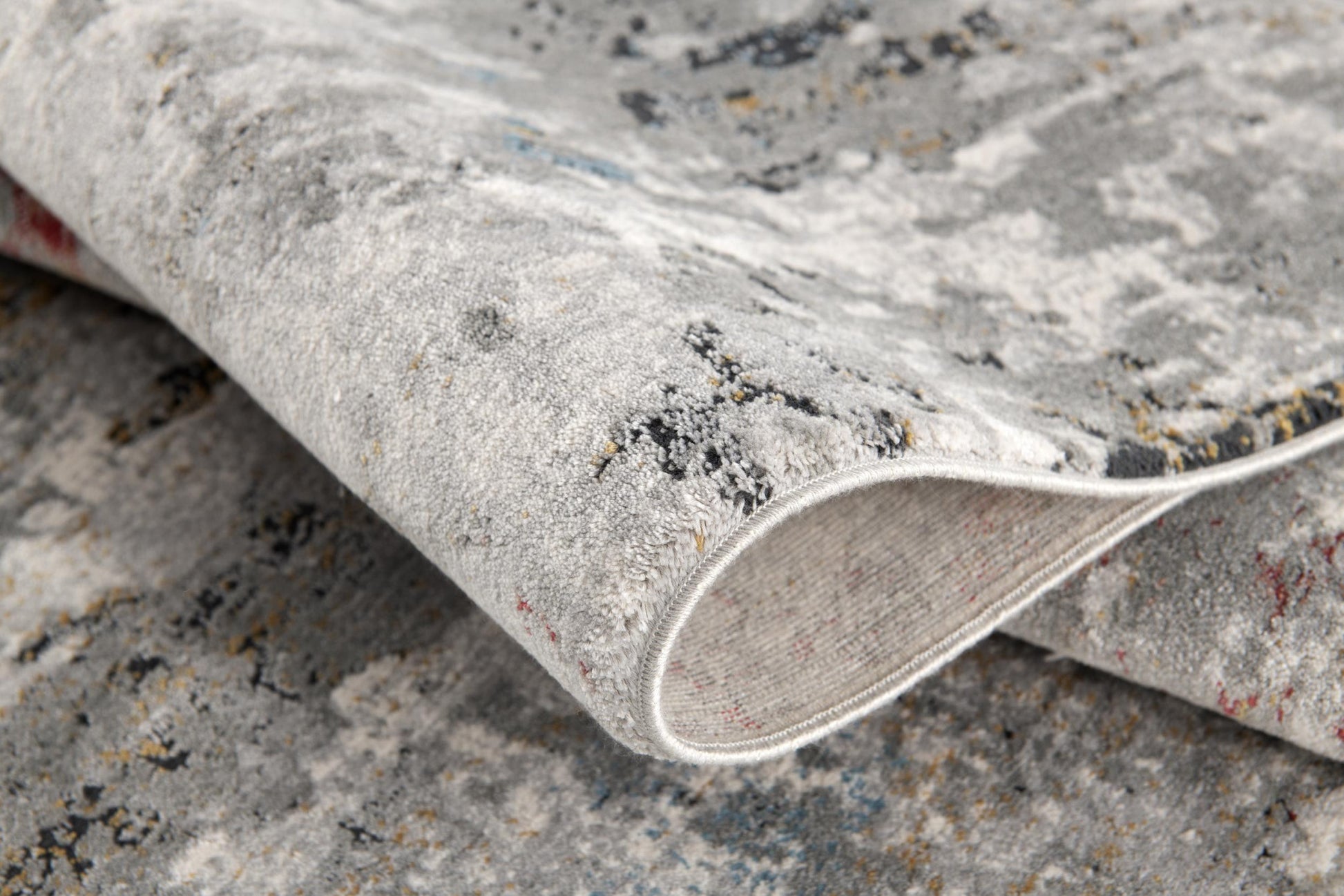 2' X 10' Gray Abstract Pattern Runner Rug-Area Rugs-DECOROLALA