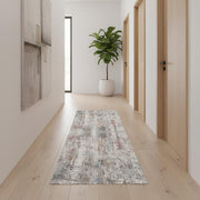 2' X 10' Gray Abstract Pattern Runner Rug-Area Rugs-DECOROLALA