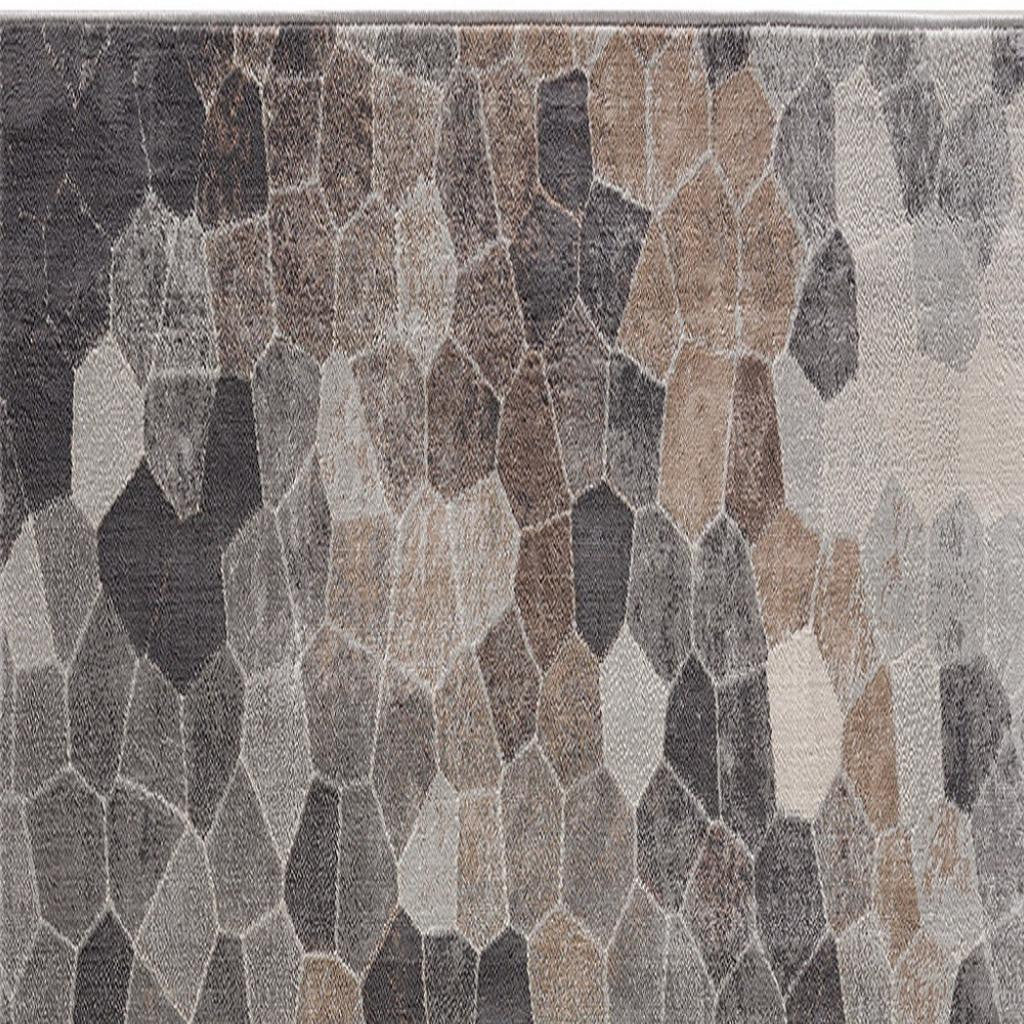 2' X 15' Beige Cobblestone Pattern Runner Rug-Area Rugs-DECOROLALA