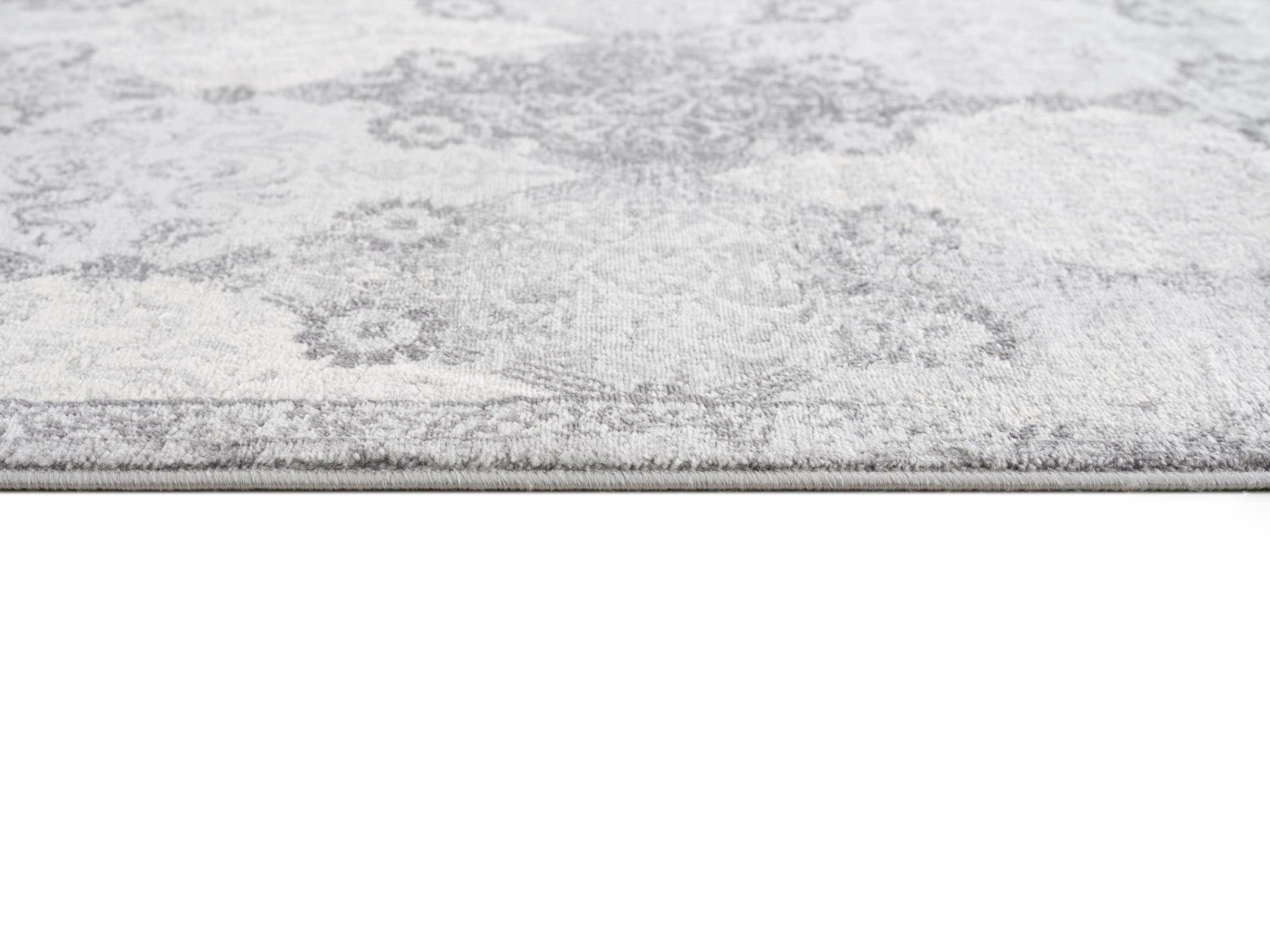 2' X 15' Gray Distressed Trellis Pattern Runner Rug-Area Rugs-DECOROLALA