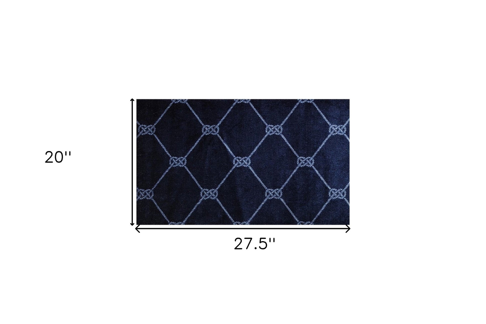 2' X 3' Blue And White Geometric Shag Area Rug-Area Rugs-DECOROLALA