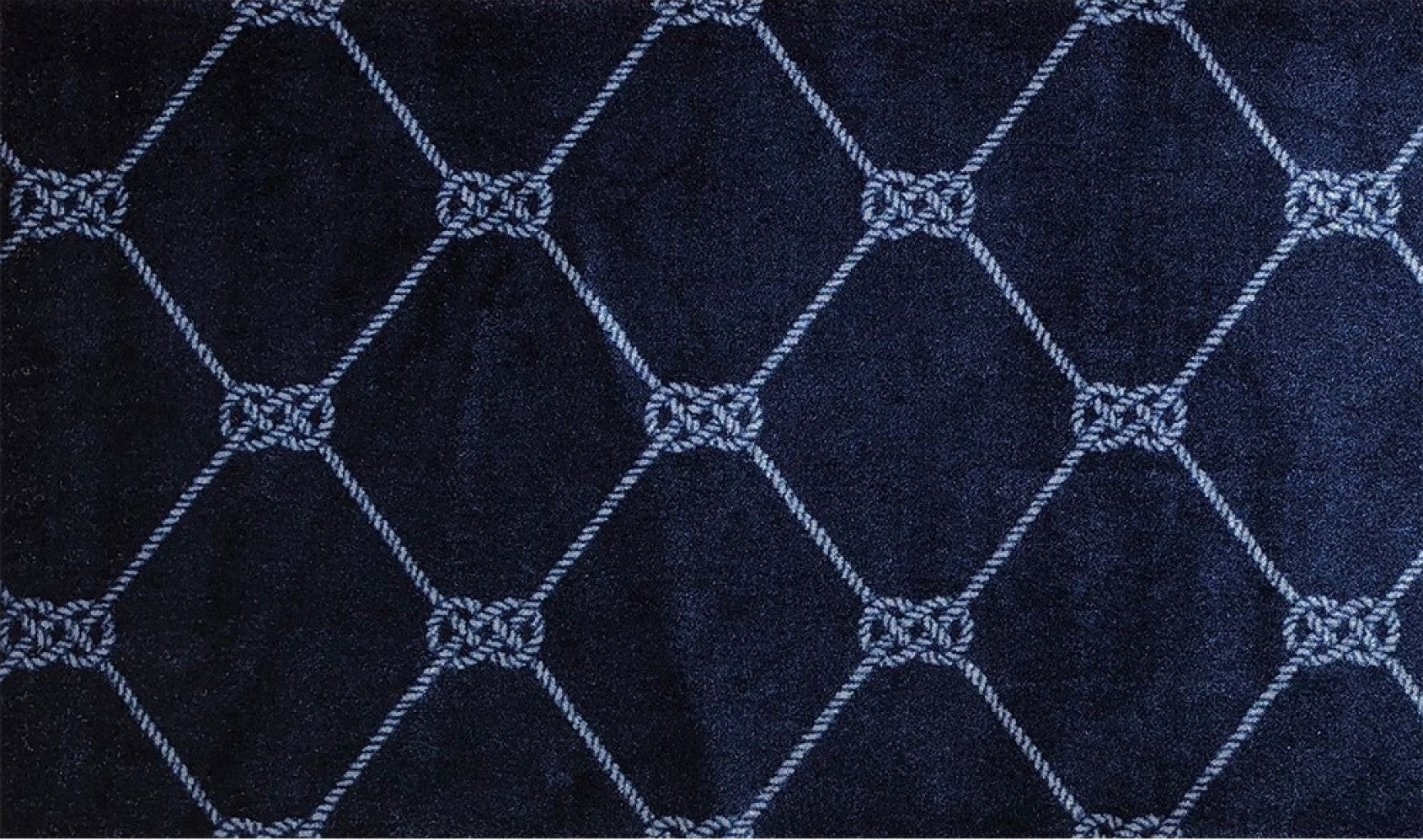 2' X 3' Blue And White Geometric Shag Area Rug-Area Rugs-DECOROLALA