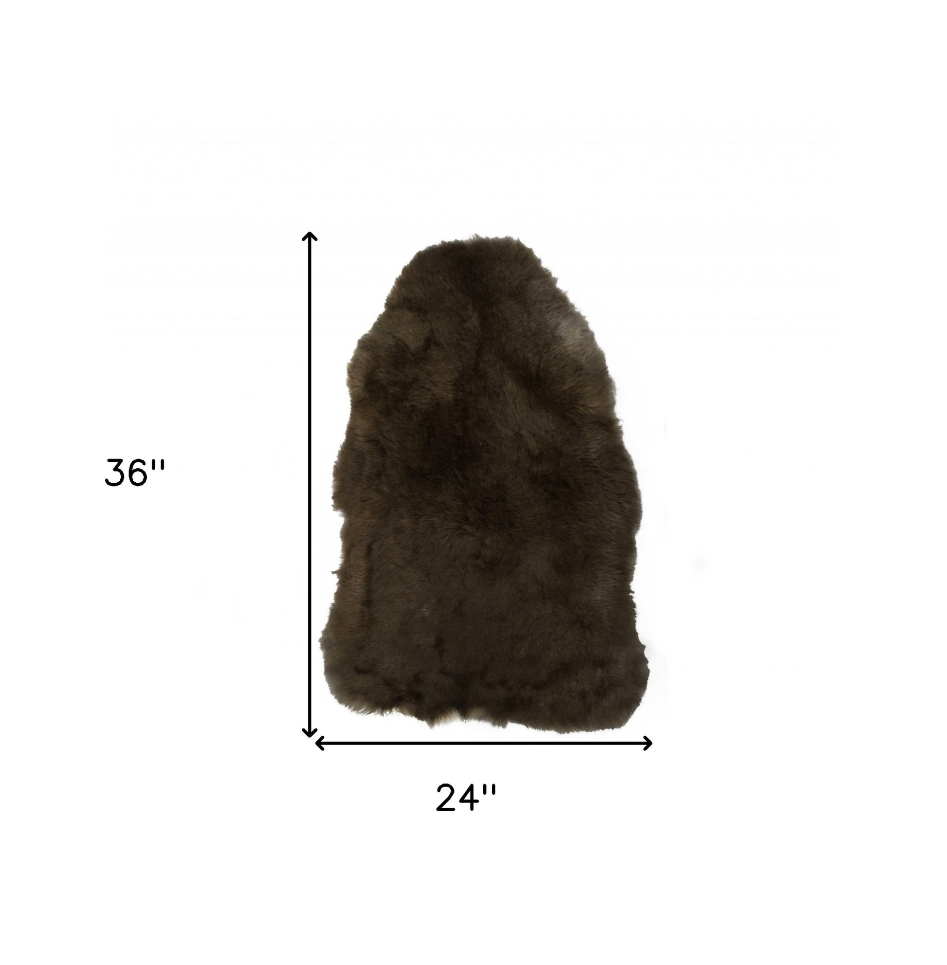 2' X 3' Green And Black Genuine Sheepskin Shag Area Rug-Area Rugs-DECOROLALA