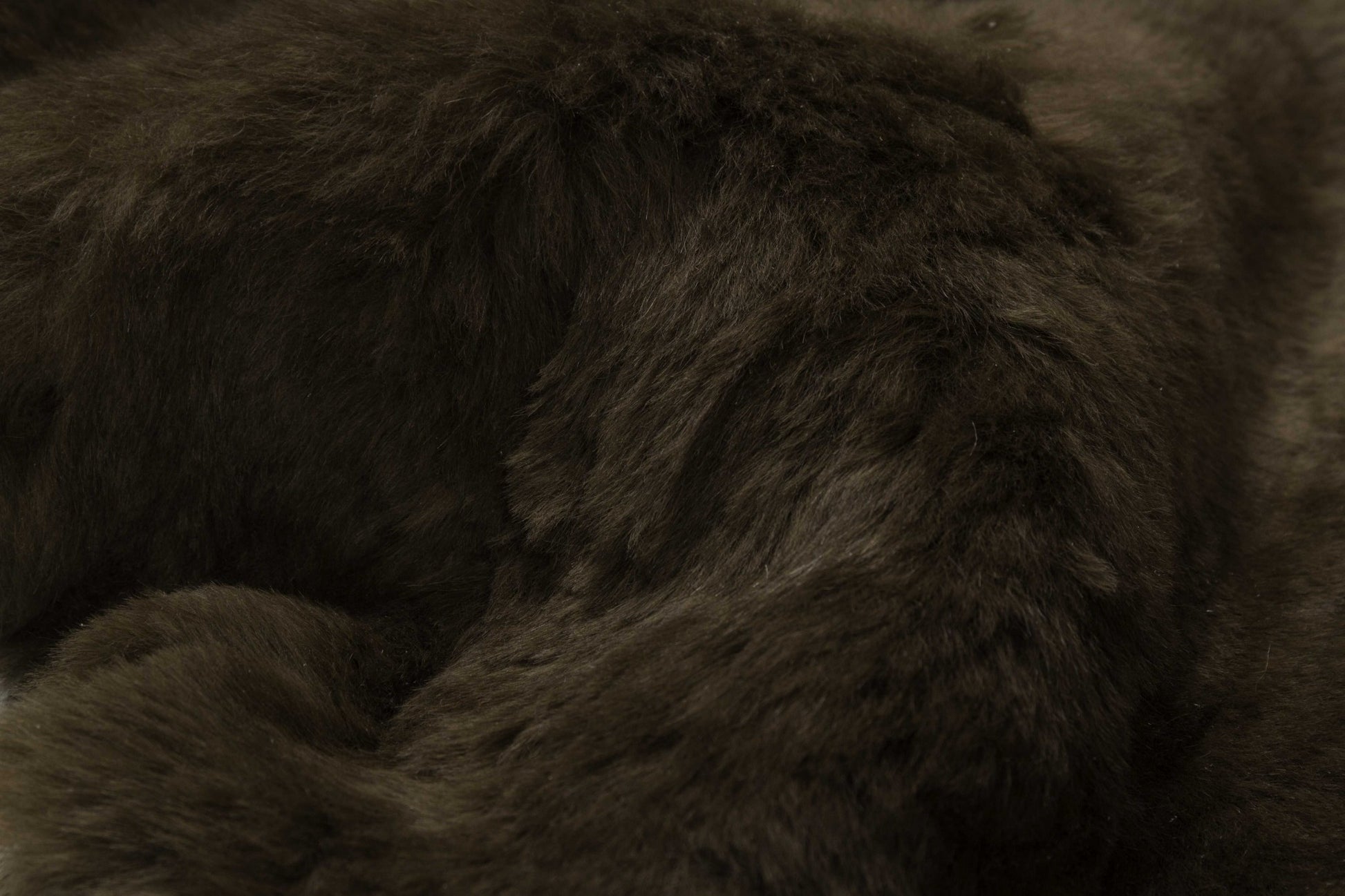 2' X 3' Green And Black Genuine Sheepskin Shag Area Rug-Area Rugs-DECOROLALA