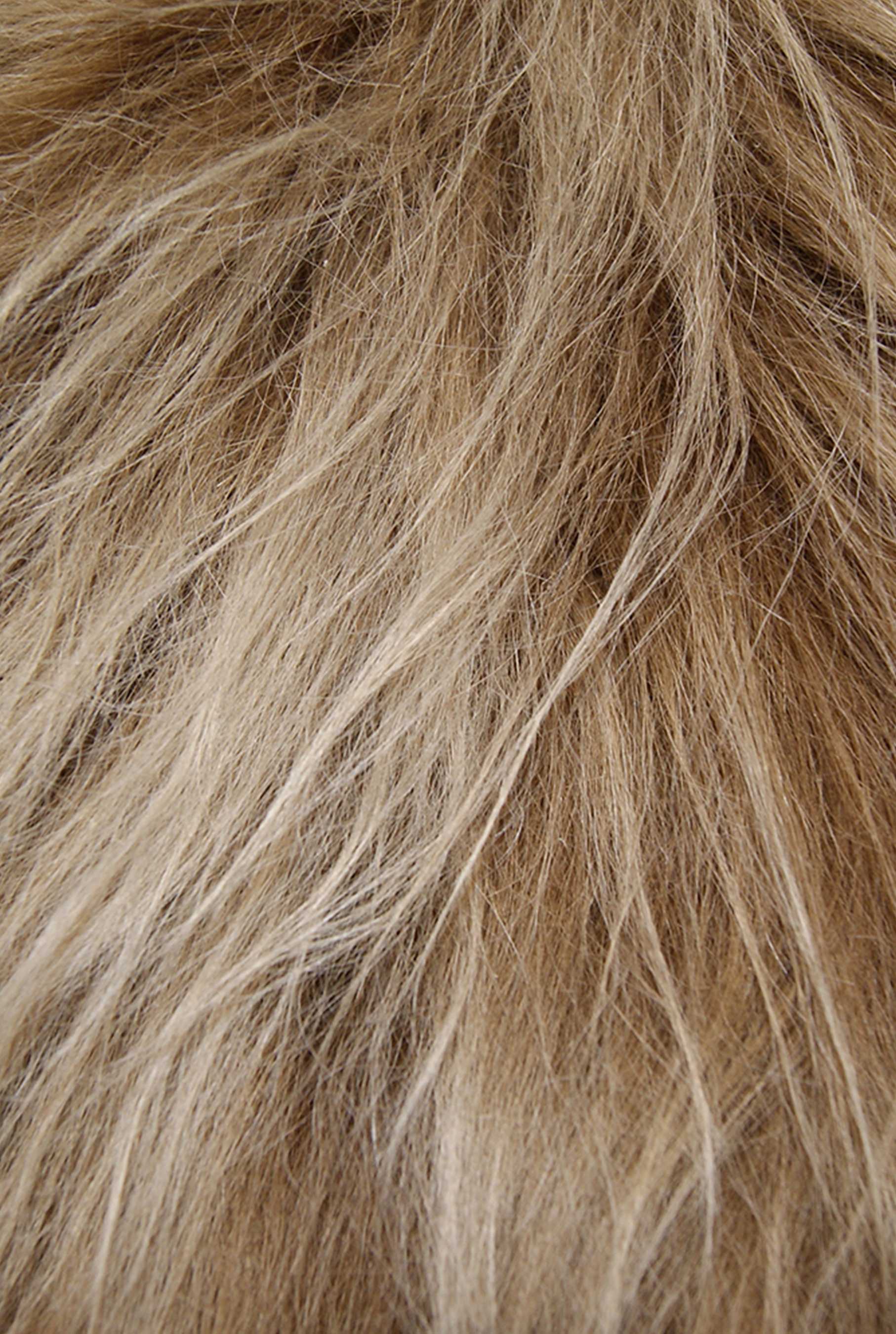 2' X 3' Light Brown And Brown Genuine Sheepskin Animal Print Shag Area Rug-Area Rugs-DECOROLALA