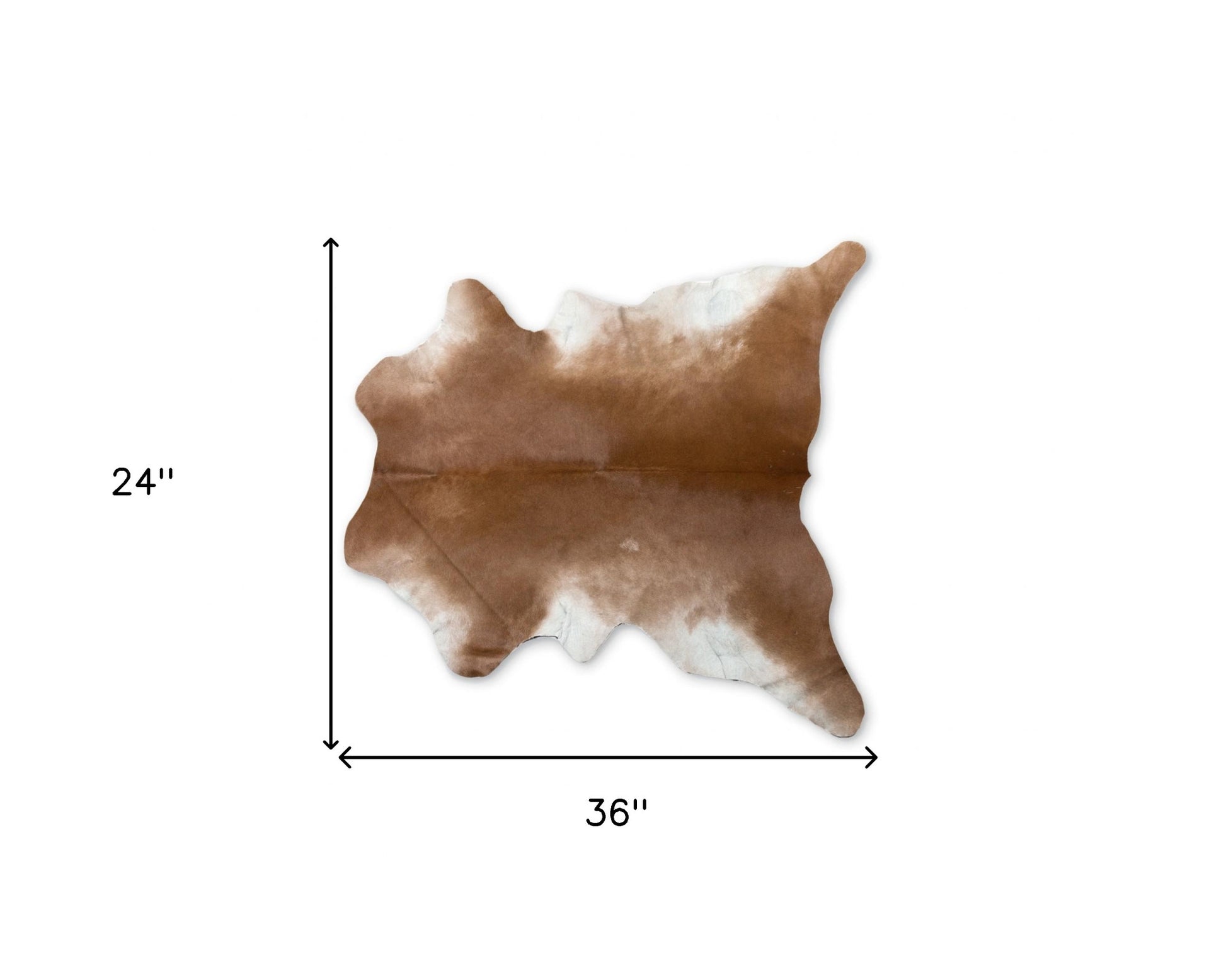 2' X 3' Tan Print Cowhide Area Rug-Area Rugs-DECOROLALA