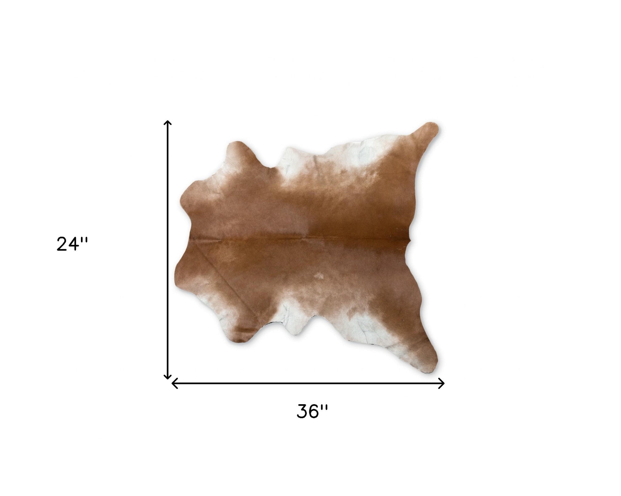 2' X 3' Tan Print Cowhide Area Rug-Area Rugs-DECOROLALA