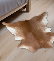 2' X 3' Tan Print Cowhide Area Rug-Area Rugs-DECOROLALA