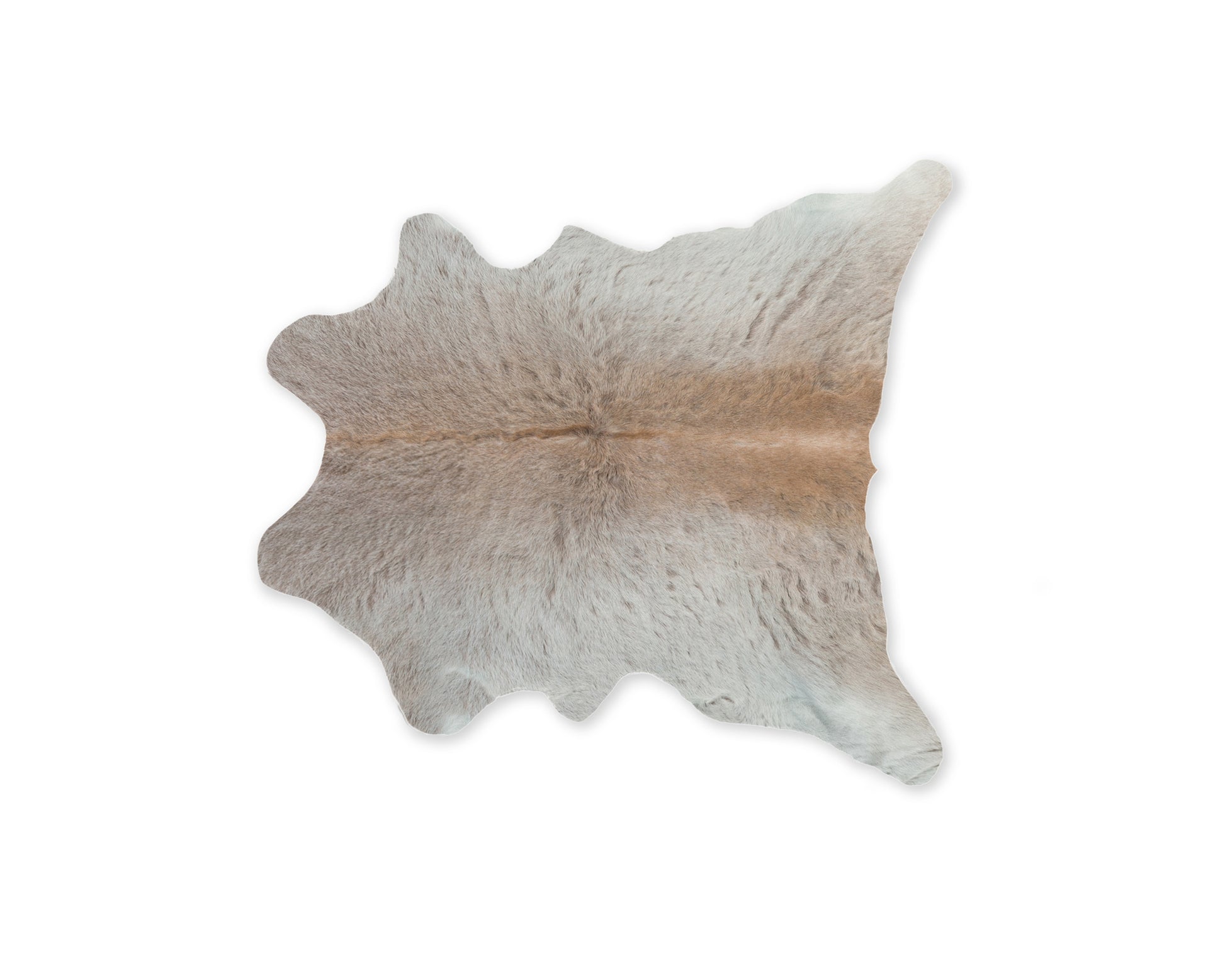 2' X 3' Taupe And White Calfskin - Area Rug-Area Rugs-DECOROLALA