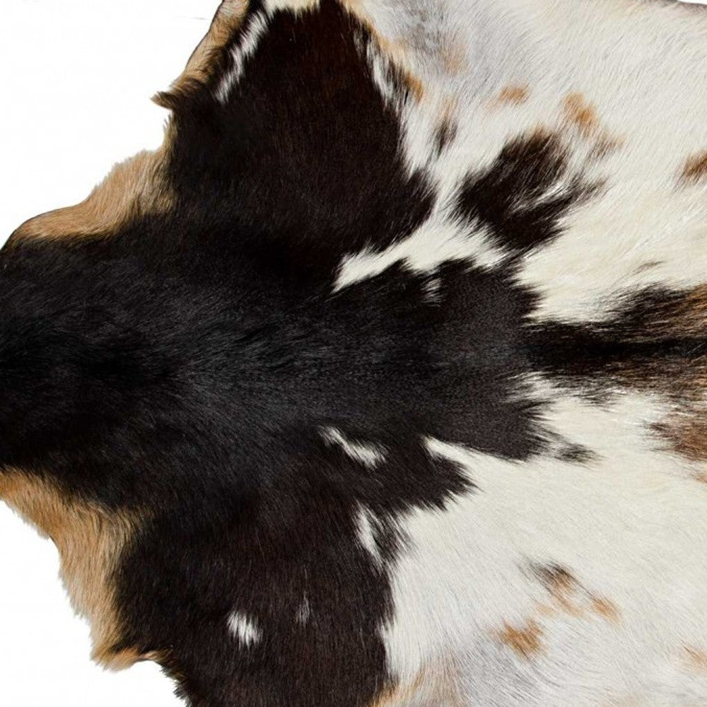 2' X 3' Taupe And White Calfskin - Area Rug-Area Rugs-DECOROLALA