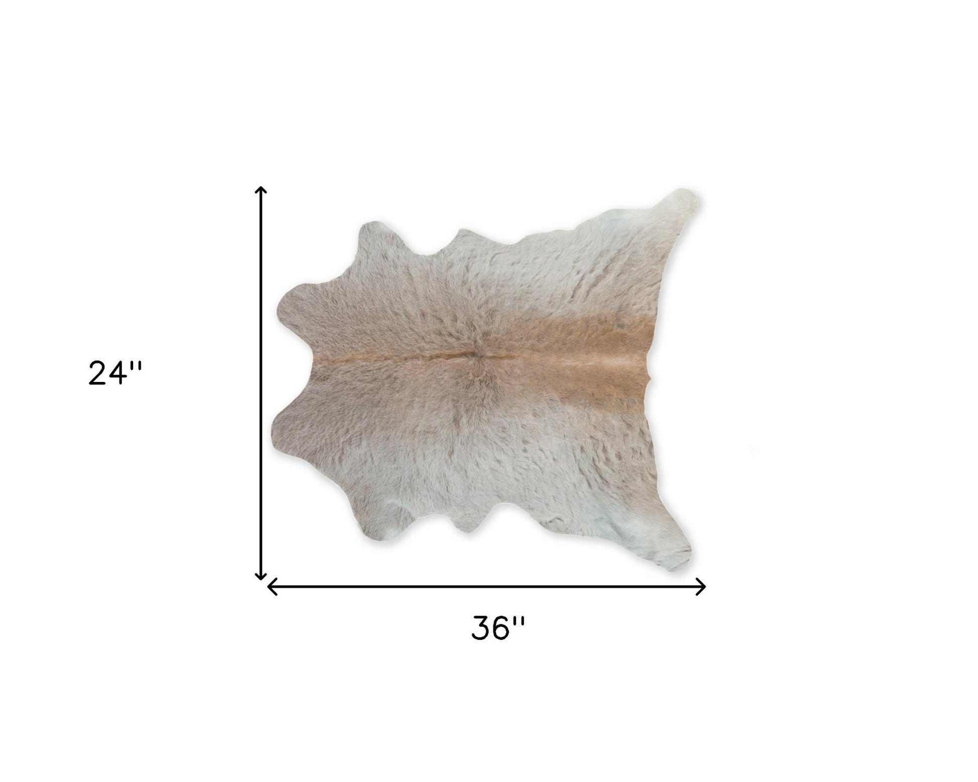 2' X 3' Taupe And White Calfskin - Area Rug-Area Rugs-DECOROLALA