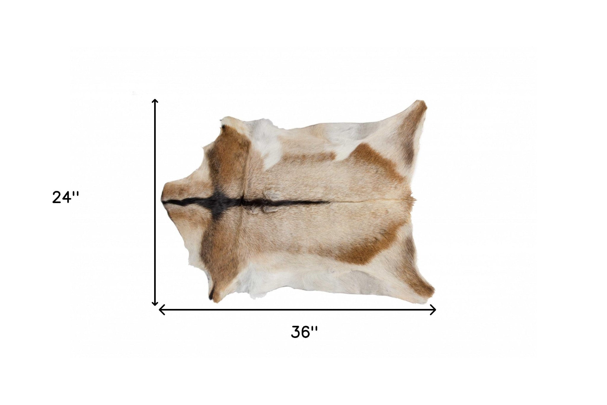 2' X 3' Taupe And White Calfskin - Area Rug-Area Rugs-DECOROLALA