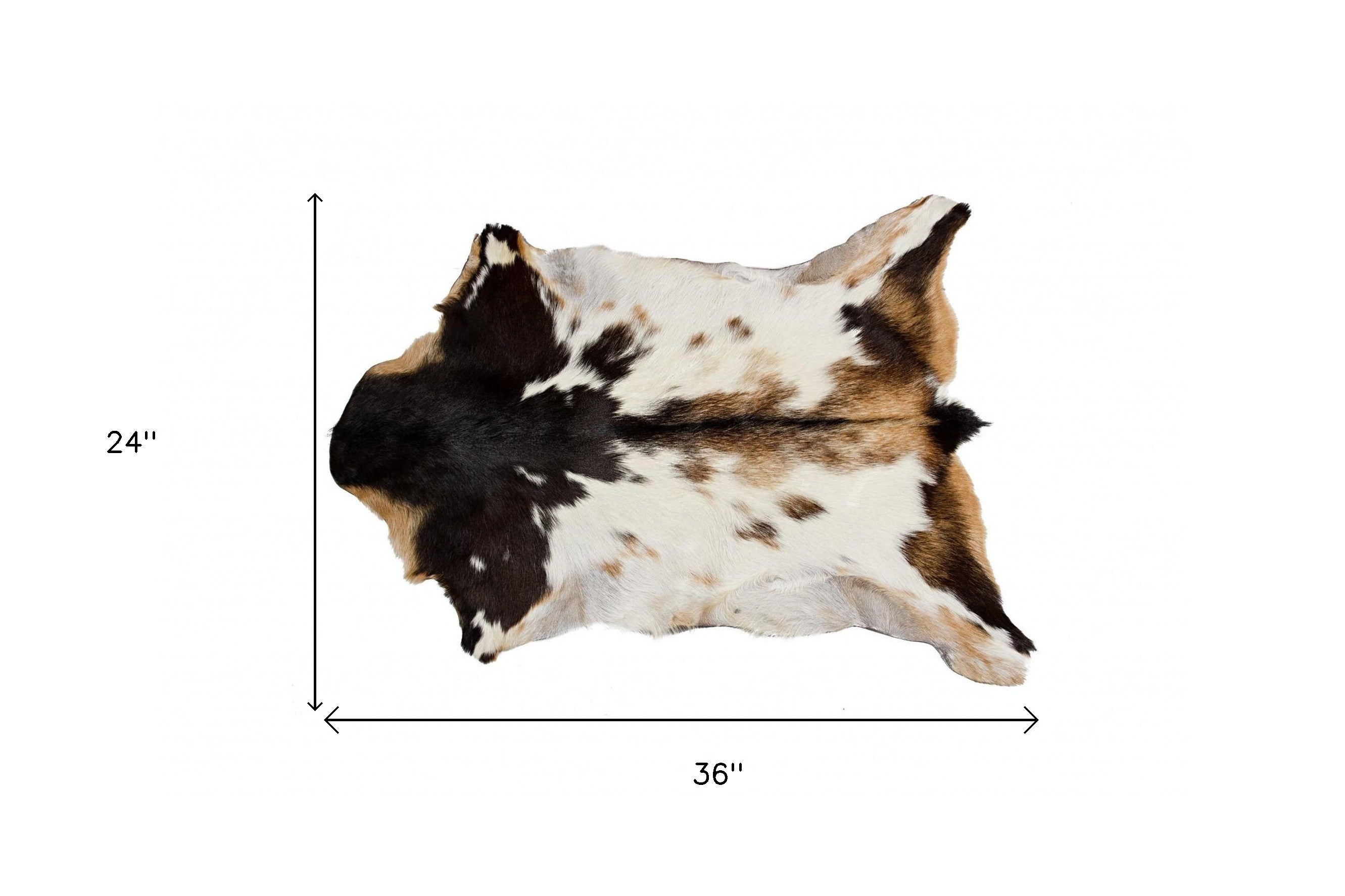 2' X 3' Taupe And White Calfskin - Area Rug-Area Rugs-DECOROLALA