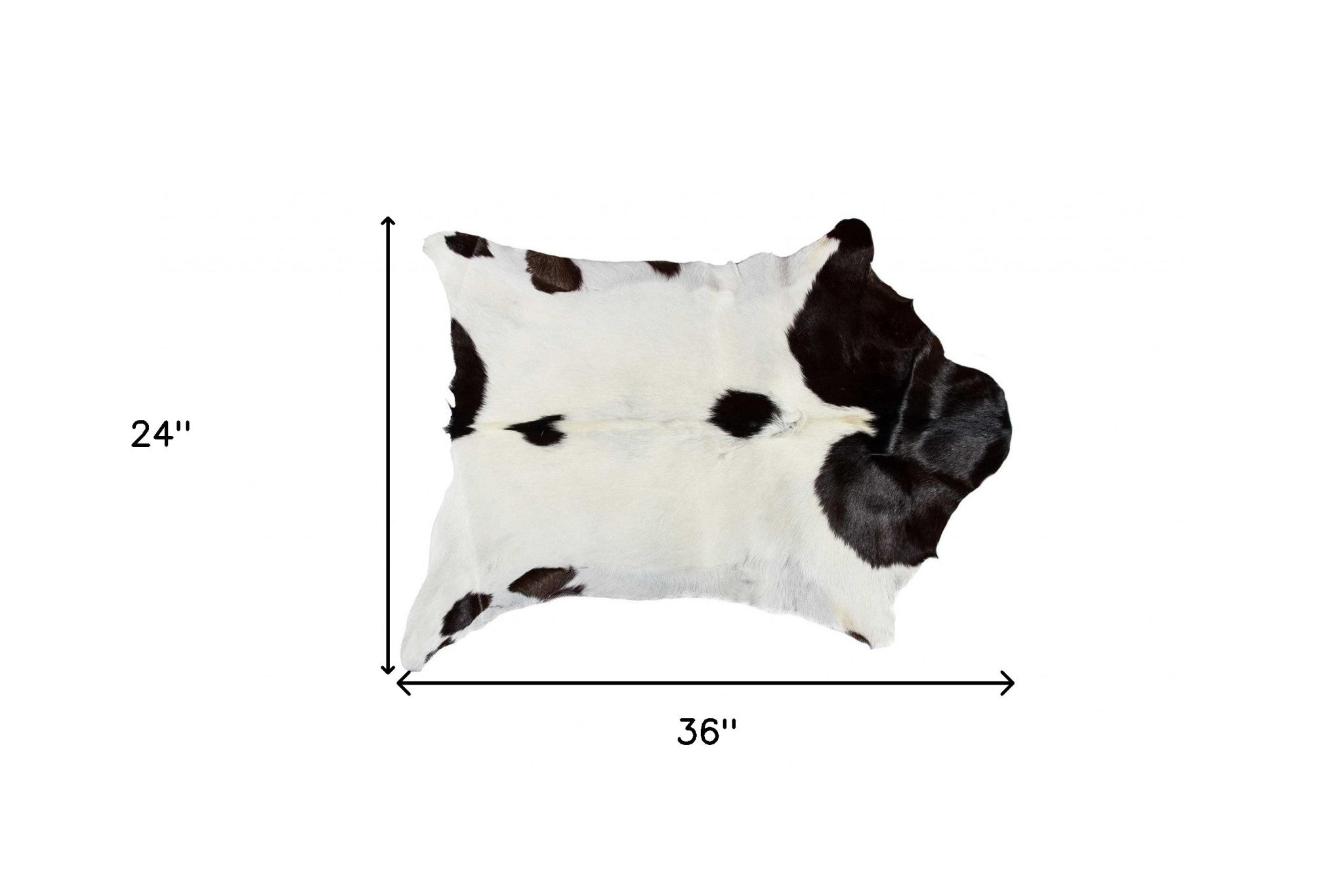 2' X 3' Taupe And White Calfskin - Area Rug-Area Rugs-DECOROLALA