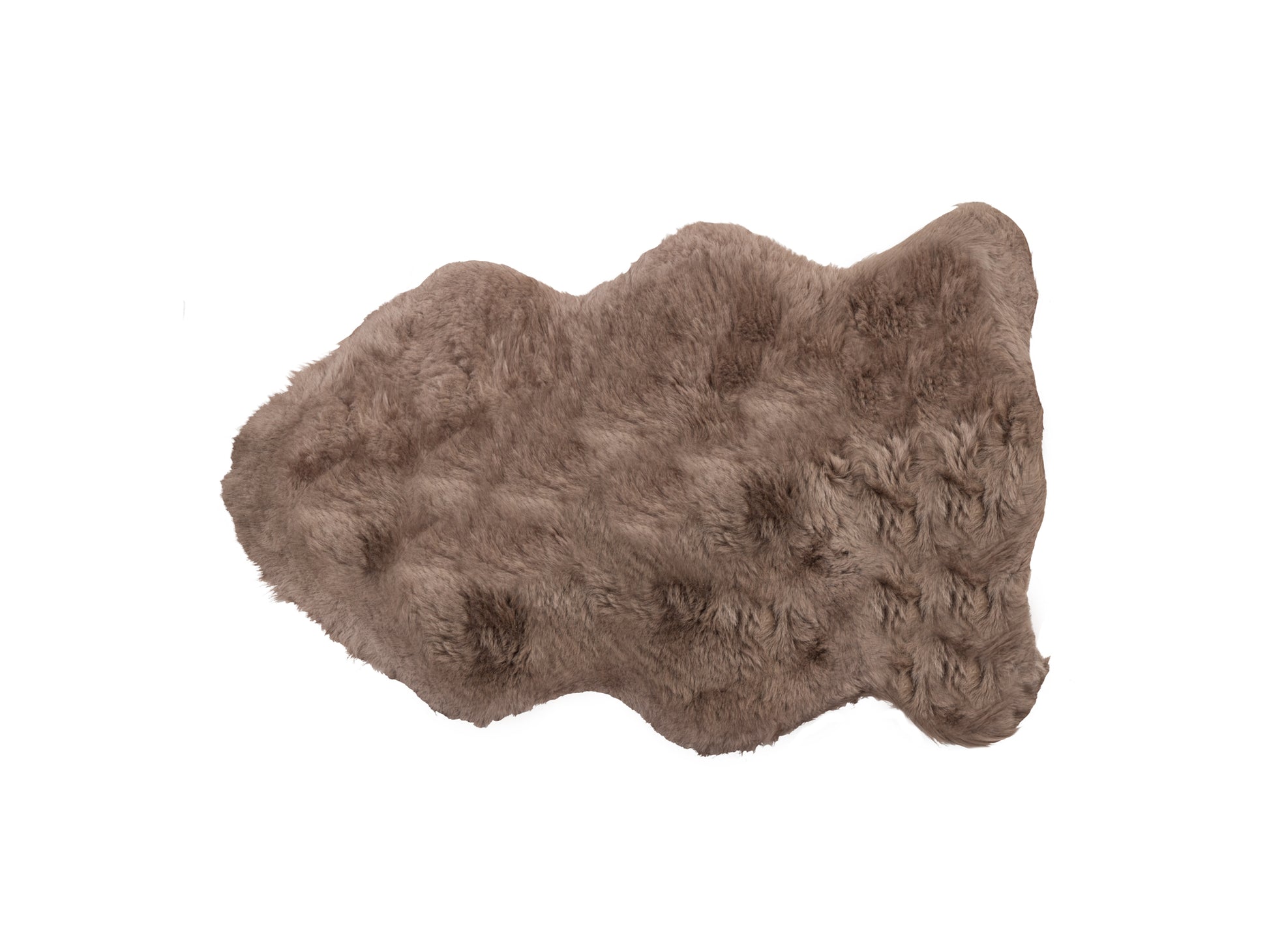 2' X 3' Taupe Genuine Sheepskin Shag Area Rug-Area Rugs-DECOROLALA