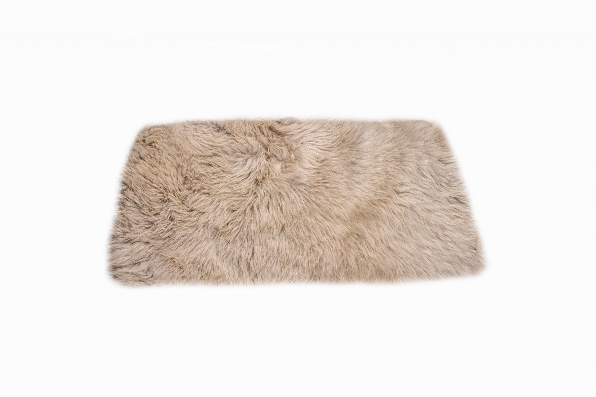 2' X 3' Taupe Sheepskin Area Rug-Area Rugs-DECOROLALA