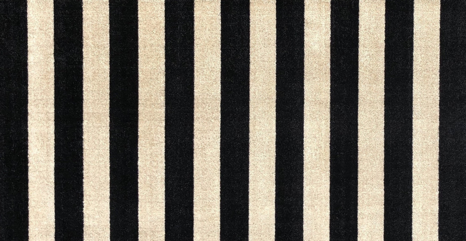 2' X 4' Black and Tan Wide Stripe Washable Floor Mat-Area Rugs-DECOROLALA