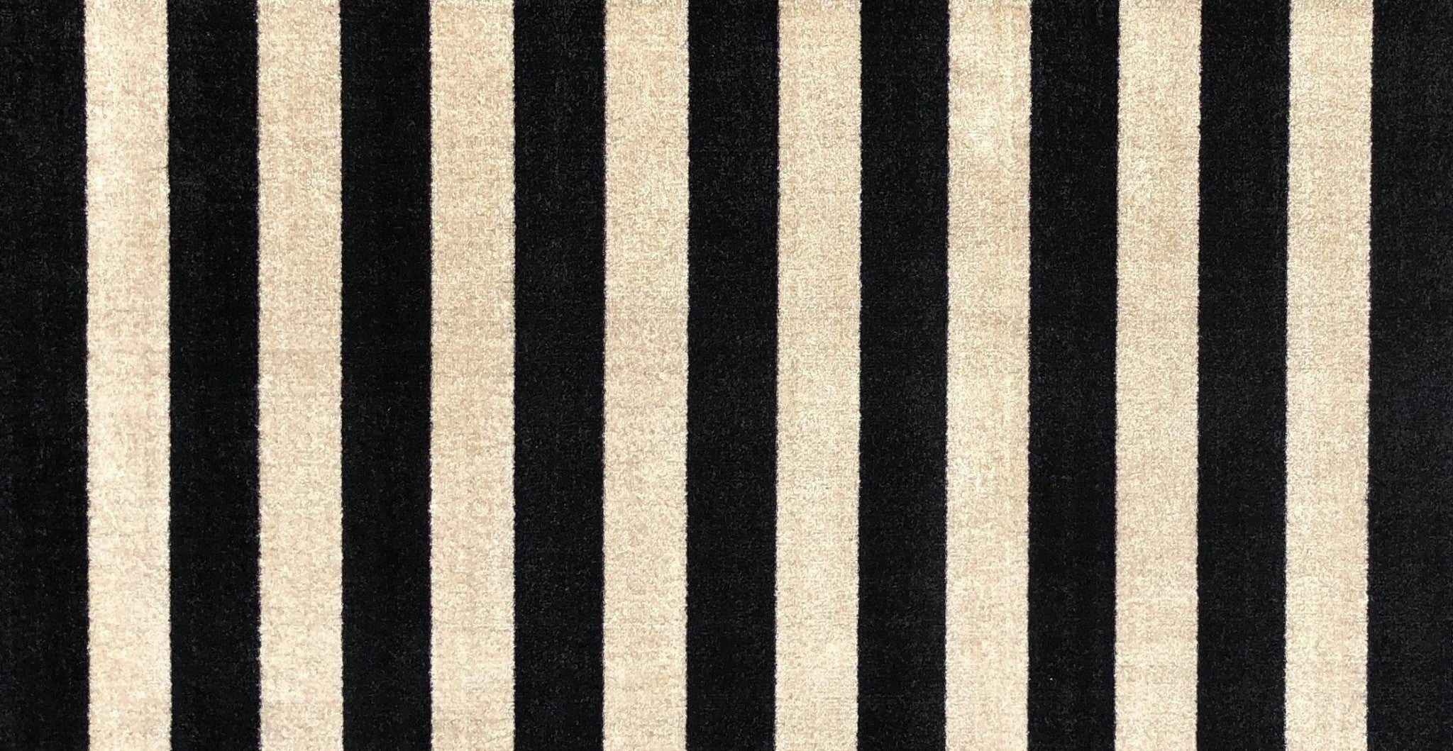 2' X 4' Black and Tan Wide Stripe Washable Floor Mat-Area Rugs-DECOROLALA