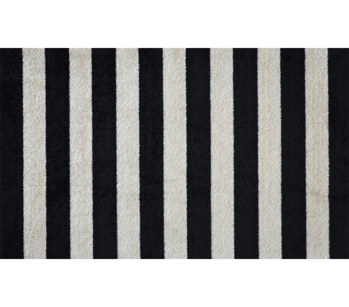2' X 4' Black and Tan Wide Stripe Washable Floor Mat-Area Rugs-DECOROLALA