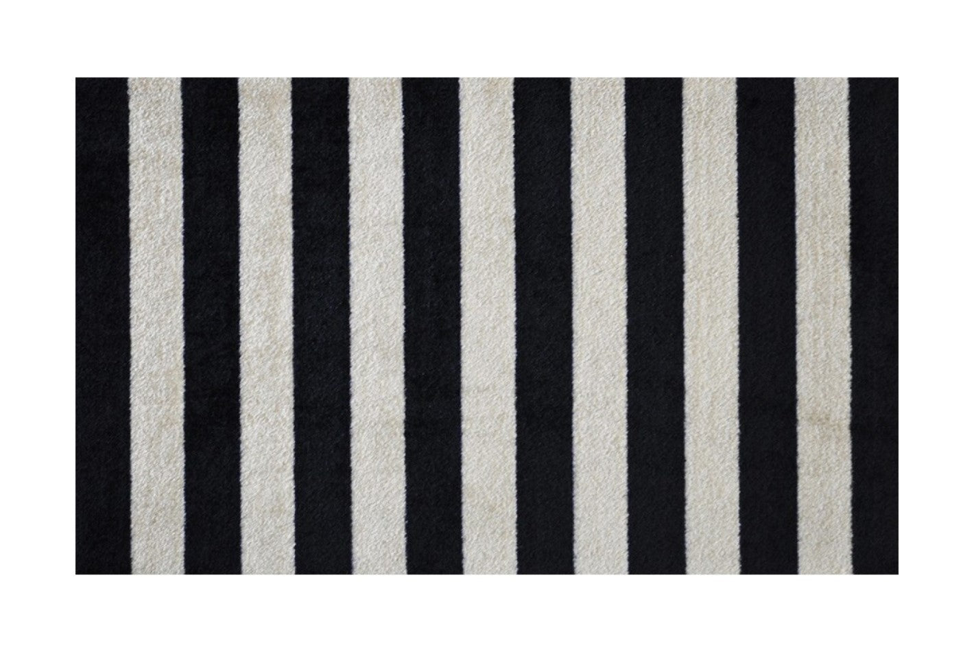 2' X 4' Black and Tan Wide Stripe Washable Floor Mat-Area Rugs-DECOROLALA