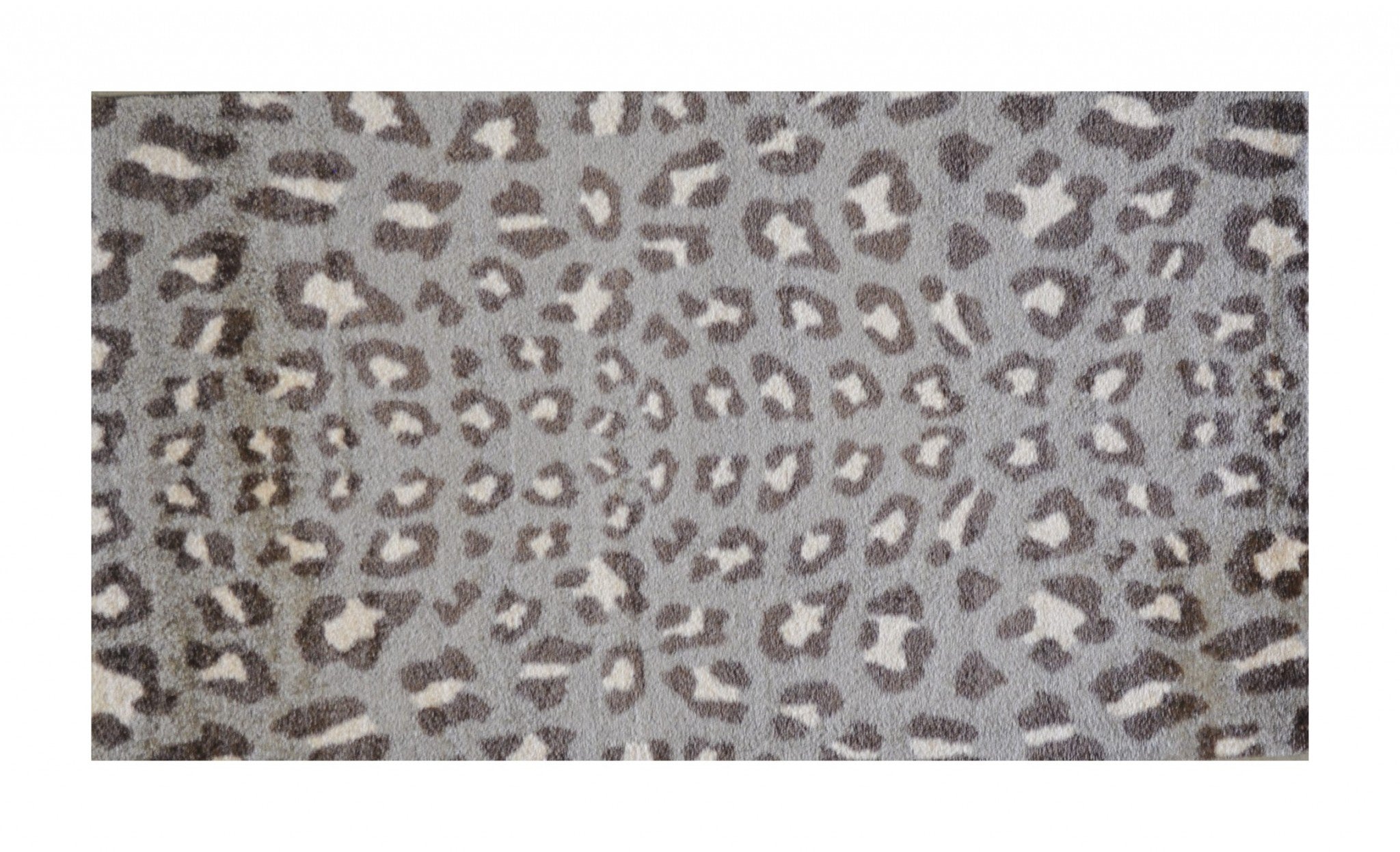 2' X 4' Gray and Brown Cheetah Washable Floor Mat-Area Rugs-DECOROLALA