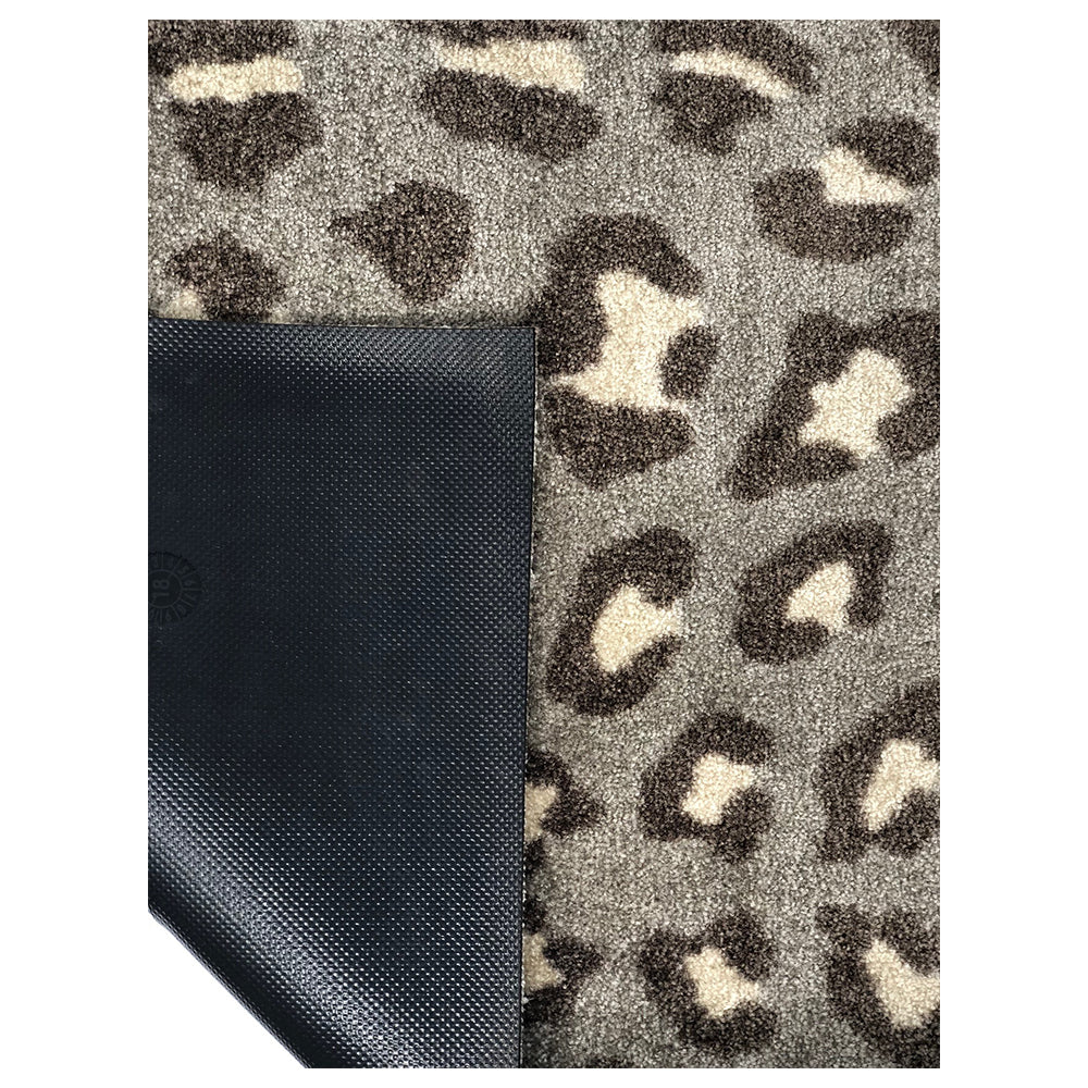 2' X 4' Gray and Brown Cheetah Washable Floor Mat-Area Rugs-DECOROLALA