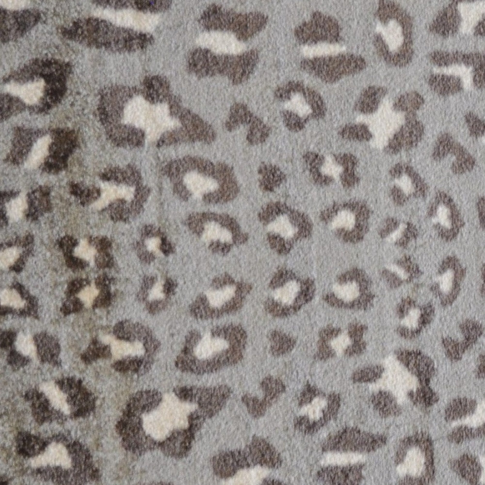 2' X 4' Gray and Brown Cheetah Washable Floor Mat-Area Rugs-DECOROLALA